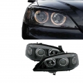 Μπροστινά Φανάρια Set Για Opel Astra G 97-04 Angel Eyes Μαύρα H7/H7 Depo - Headlights - Xenon - Bulbs